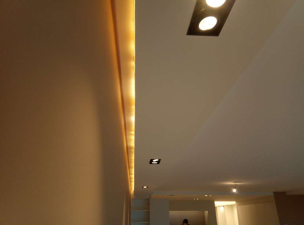 Indirecte verlichting in gyproc plafond